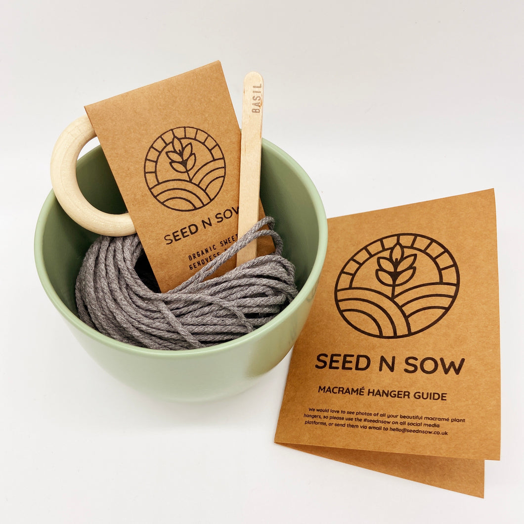 Seed n Sow Make Your Own Macrame Hanger Seed Kit